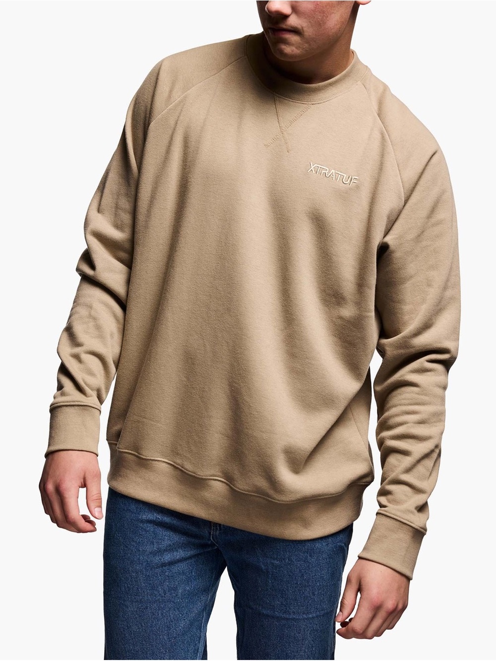 XTRATUF Men’s Crewneck Pullover Tan Sweatshirt Size Large *R